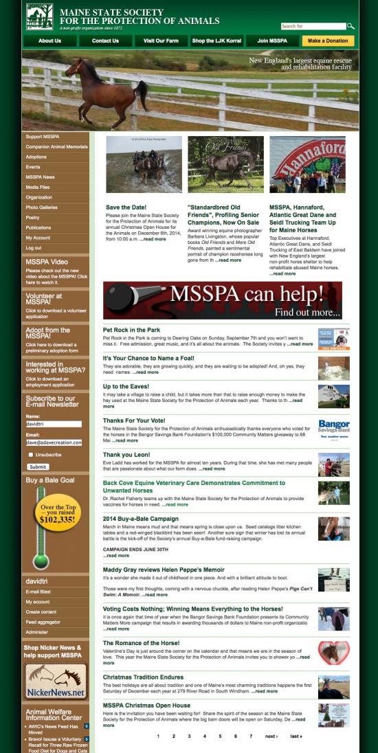 Maine State Society for the Protection of Animals website