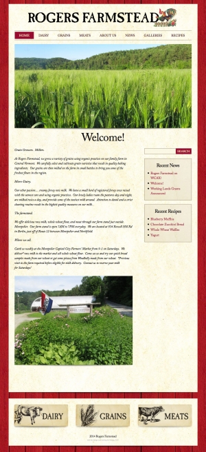 Rodgers Farmstead website design